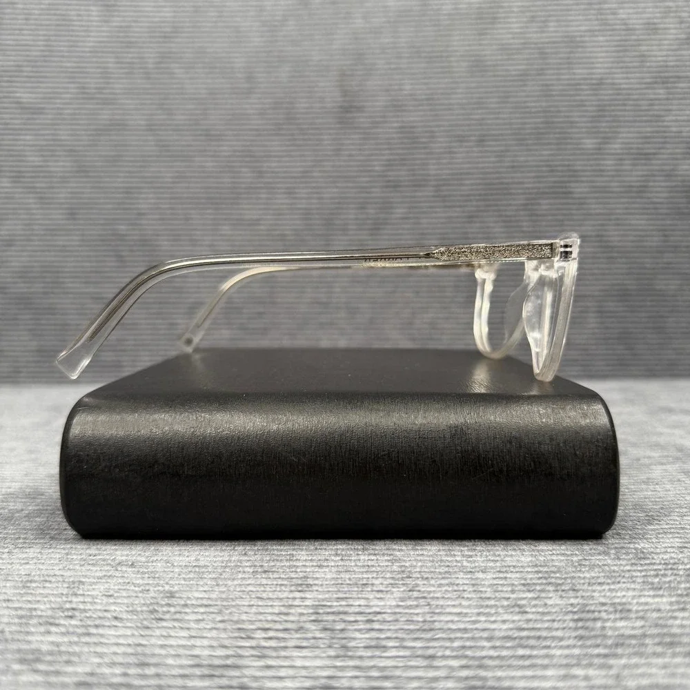 Warby‎ Parker Haskell Eyeglasses Crystal Clear Round Frames 49-22-145 Glitter